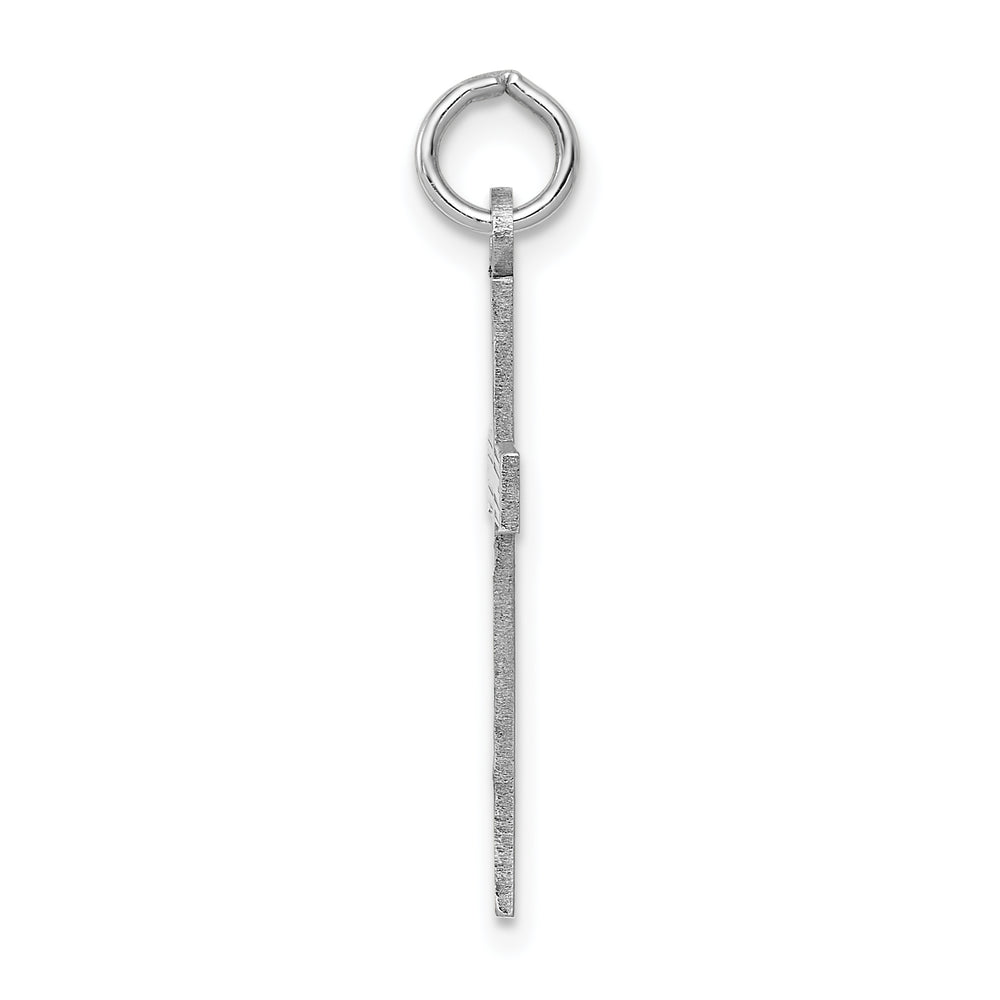 14K White Gold Laser Designed Cross Pendant